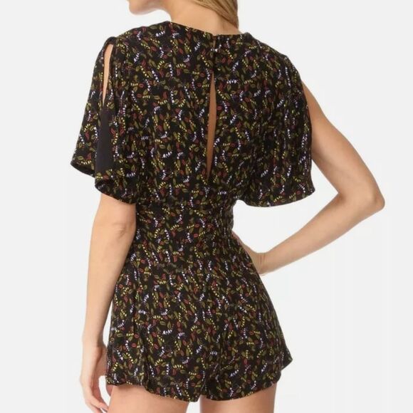 Free people meet Virginia Romper fall leaf print womens size 4 - Picture 15 of 15